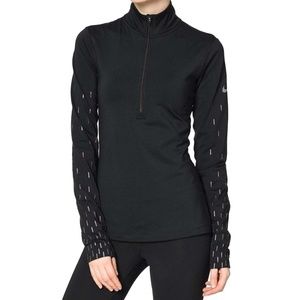 NWT Nike Pro Warm Long Sleeve. Half Zip and hidden thumb holes Dri-Fit Size L